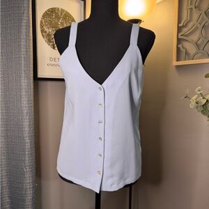 CODEXMODE Button-up Tank Top in Celestial Blue